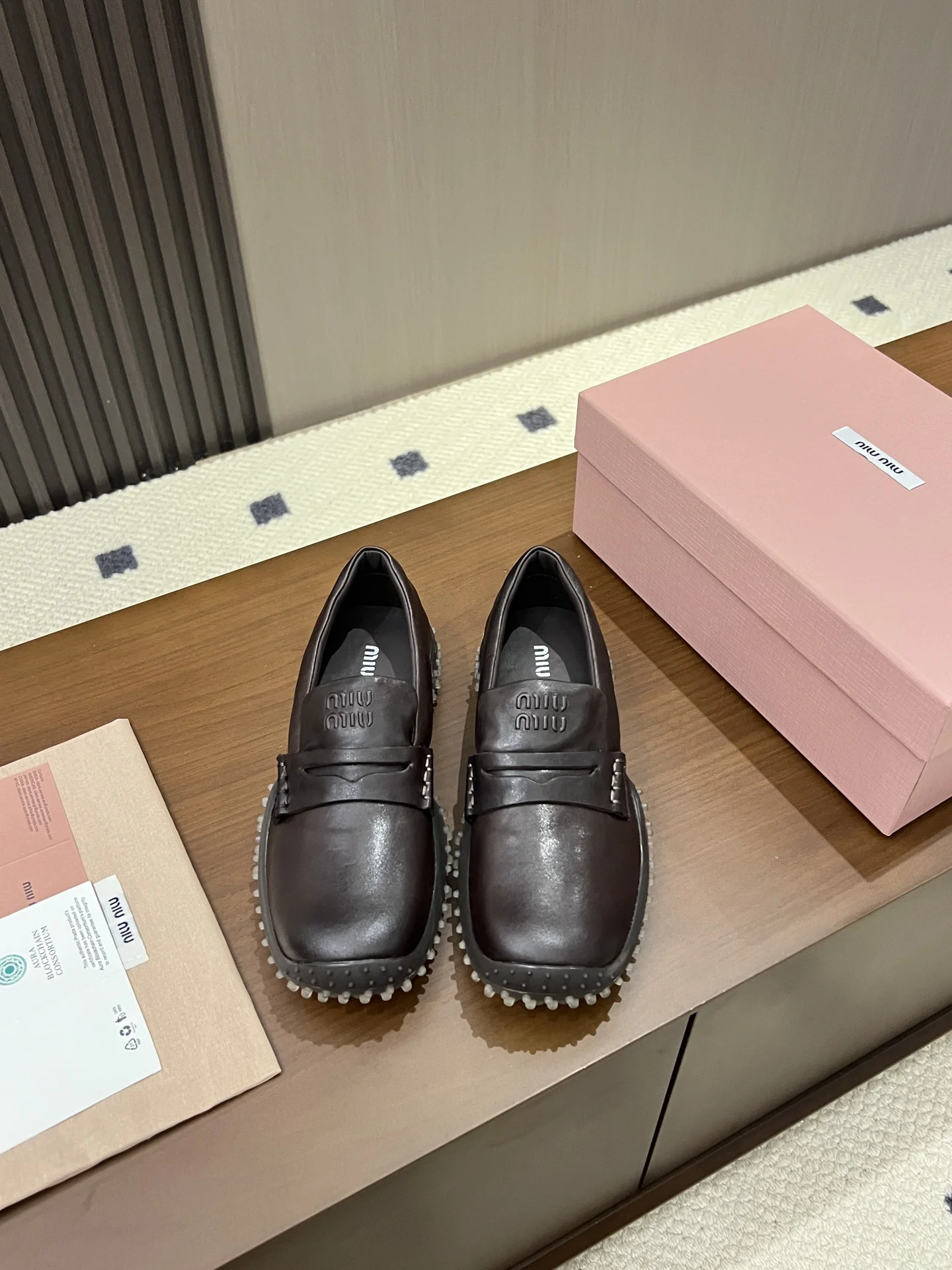 MIU MIU Loafers Leather Brown EU35-40 B50202609110545 - Image 3