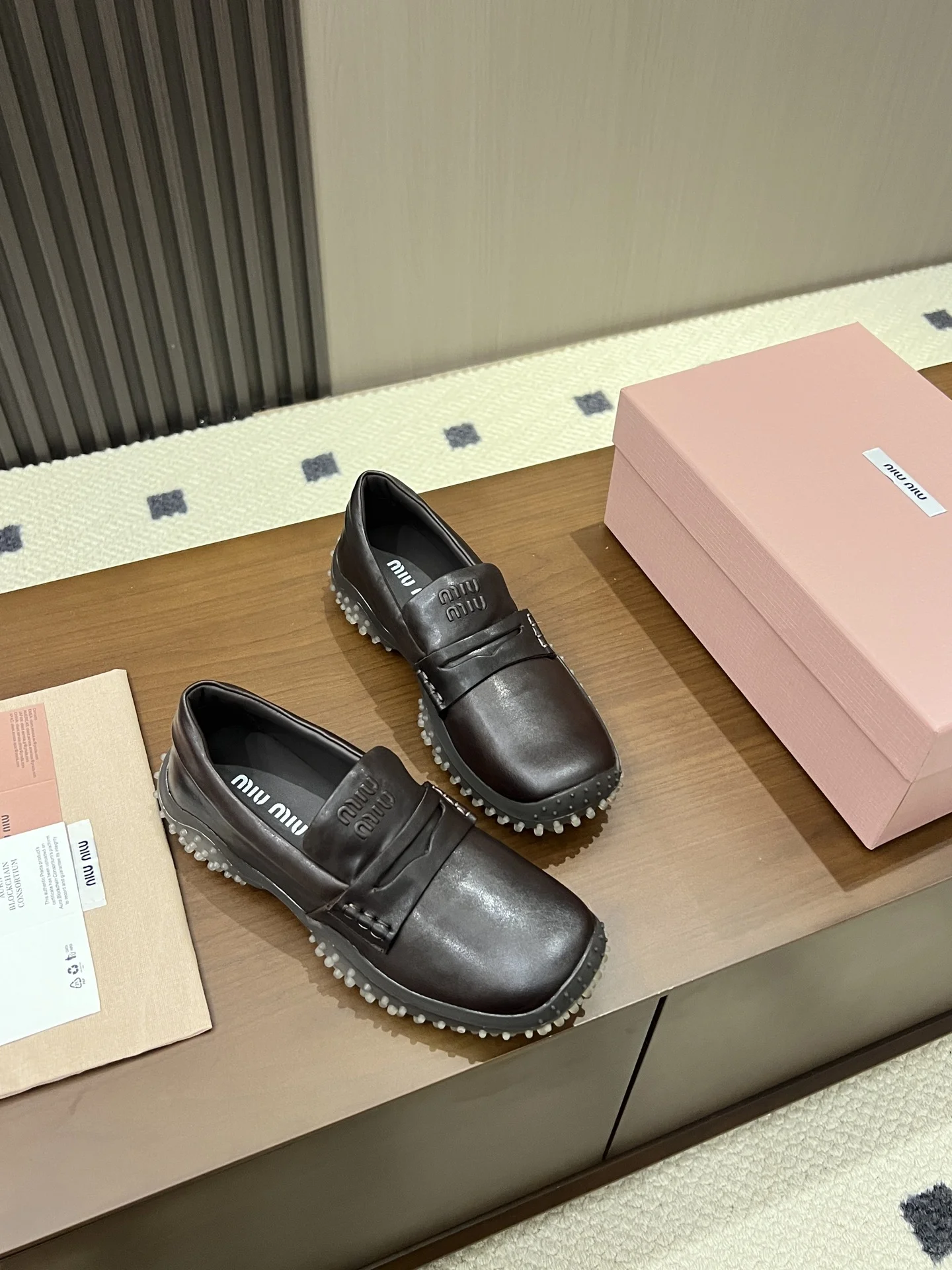 MIU MIU Loafers Leather Brown EU35-40 B50202609110545 - Image 7