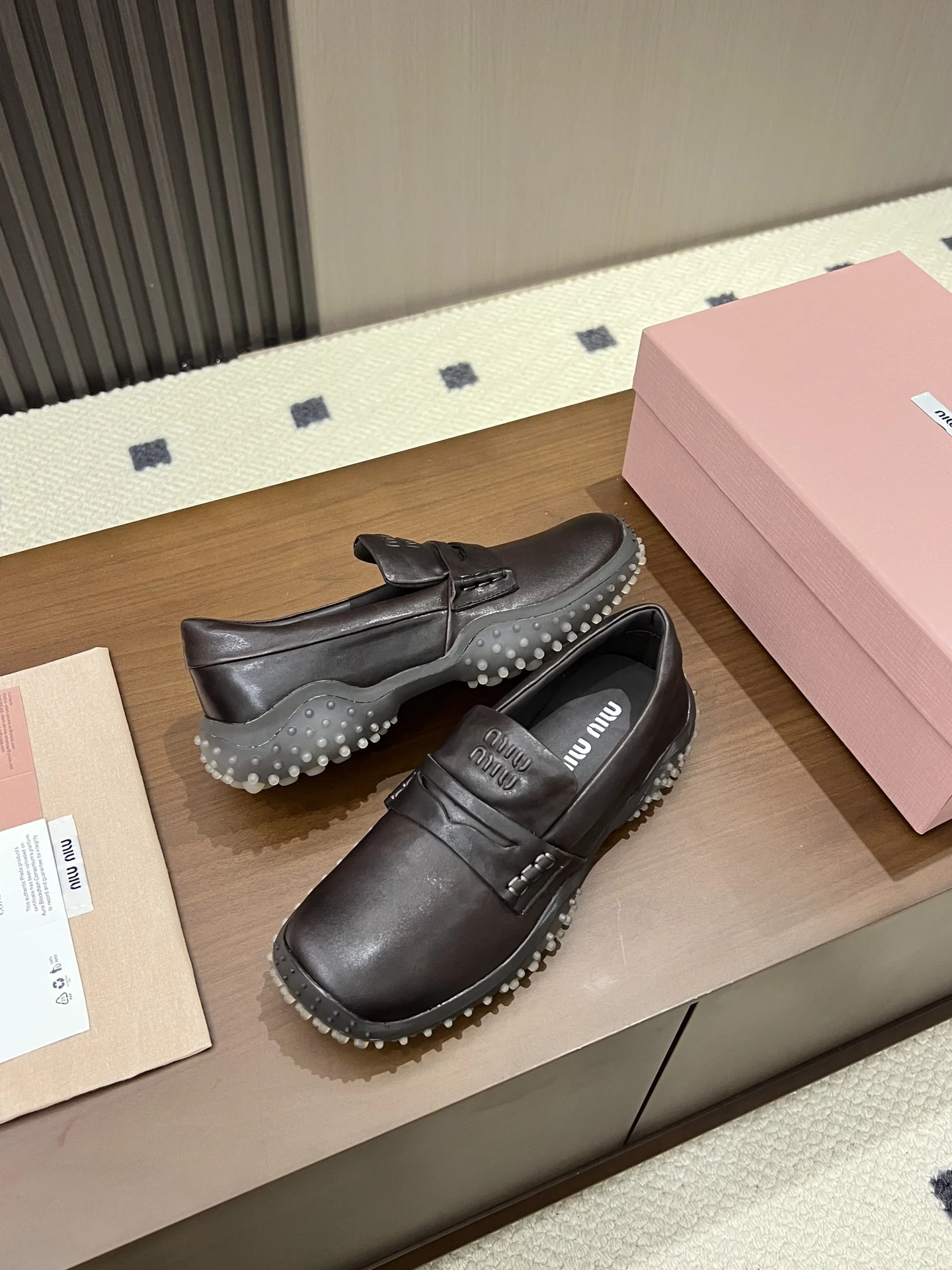 MIU MIU Loafers Leather Brown EU35-40 B50202609110545 - Image 8