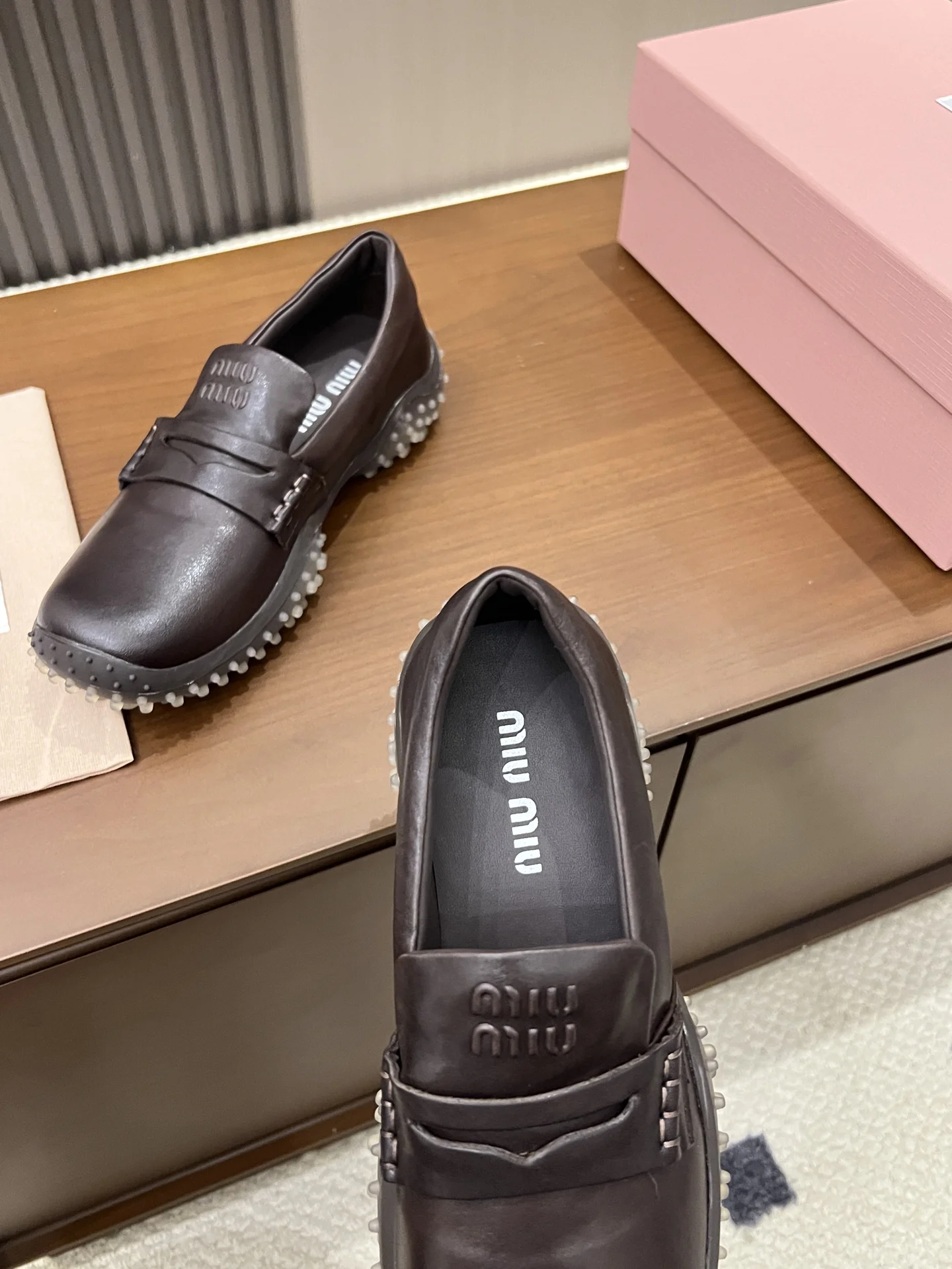 MIU MIU Loafers Leather Brown EU35-40 B50202609110545 - Image 9