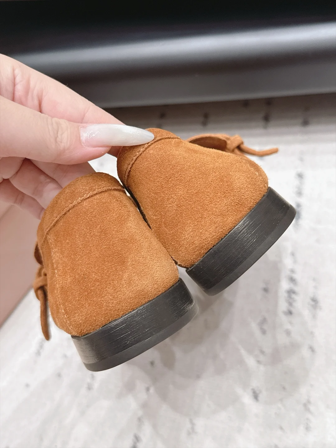 MIU MIU Loafers Suede Brown-Gold EU35-39 B80202609111513 - Image 8