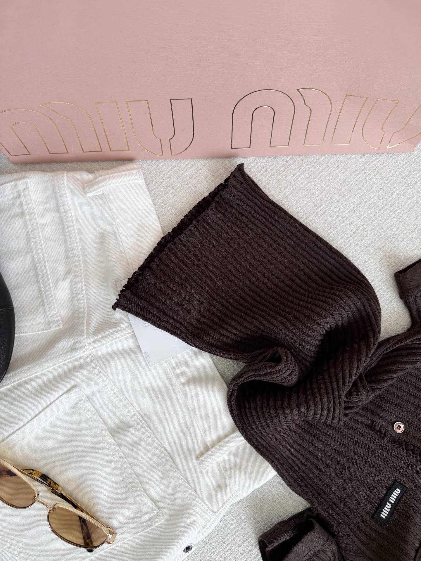 MIU MIU Polos Brown S-L B40202609061988 - Image 4