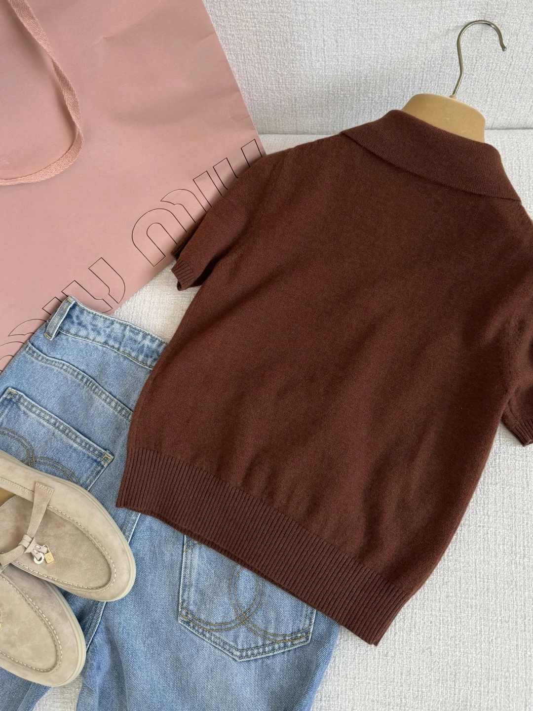 MIU MIU Polos Cashmere Brown-Silver S-L D05202609061054 - Image 9
