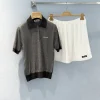MIU MIU Polos Cashmere Silk Gray-White S-L C00202609062288