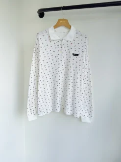Alternative view of MIU MIU Polos Cotton White-Brown 36-40 B60202609062863