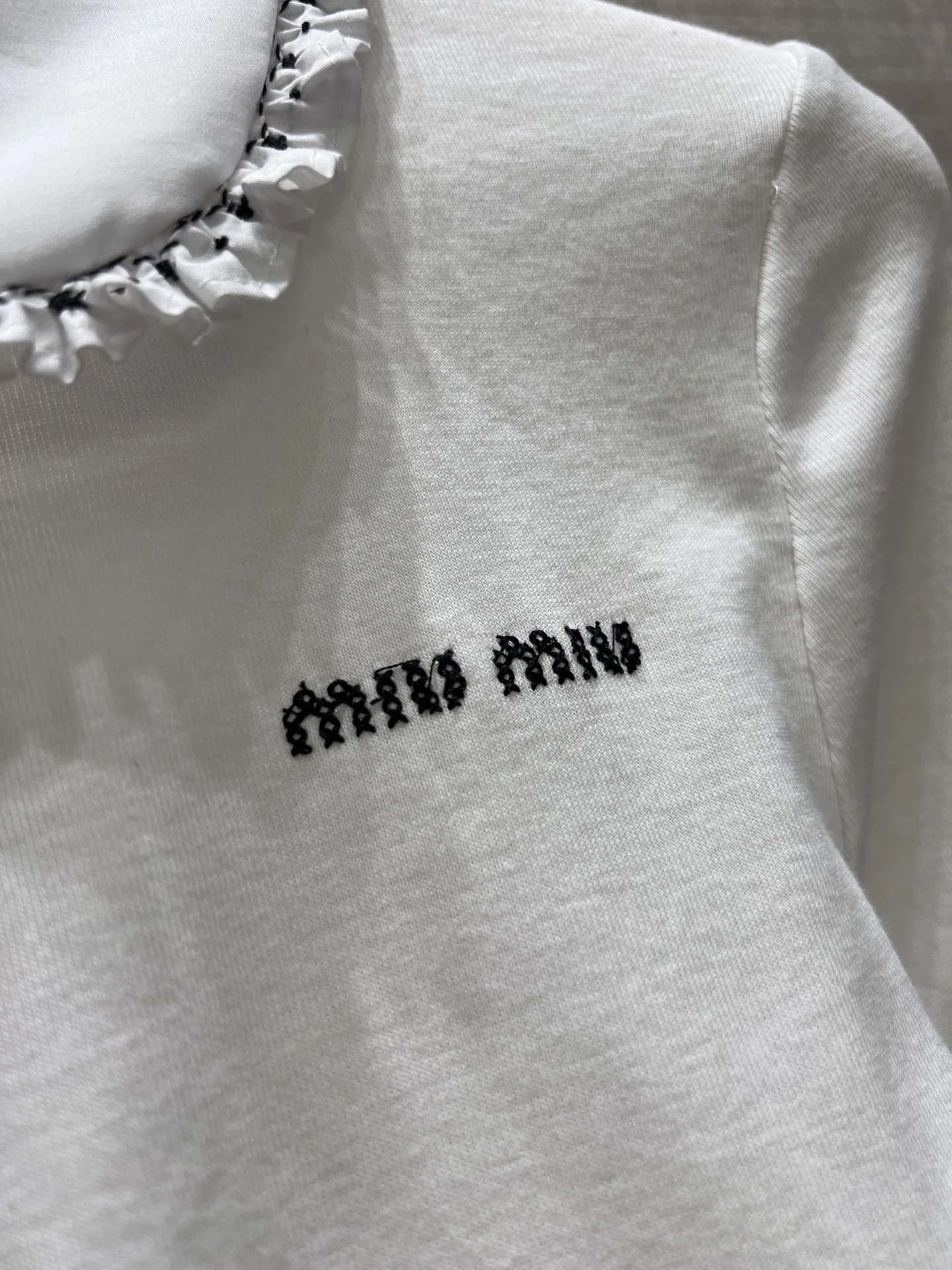 MIU MIU Polos White-Black 36-40 B55202609062558 - Image 5