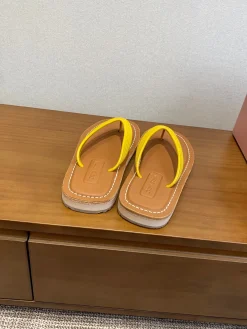 Alternative view of MIU MIU Sandals Leather Yellow-Brown EU35-40 B00202609112029