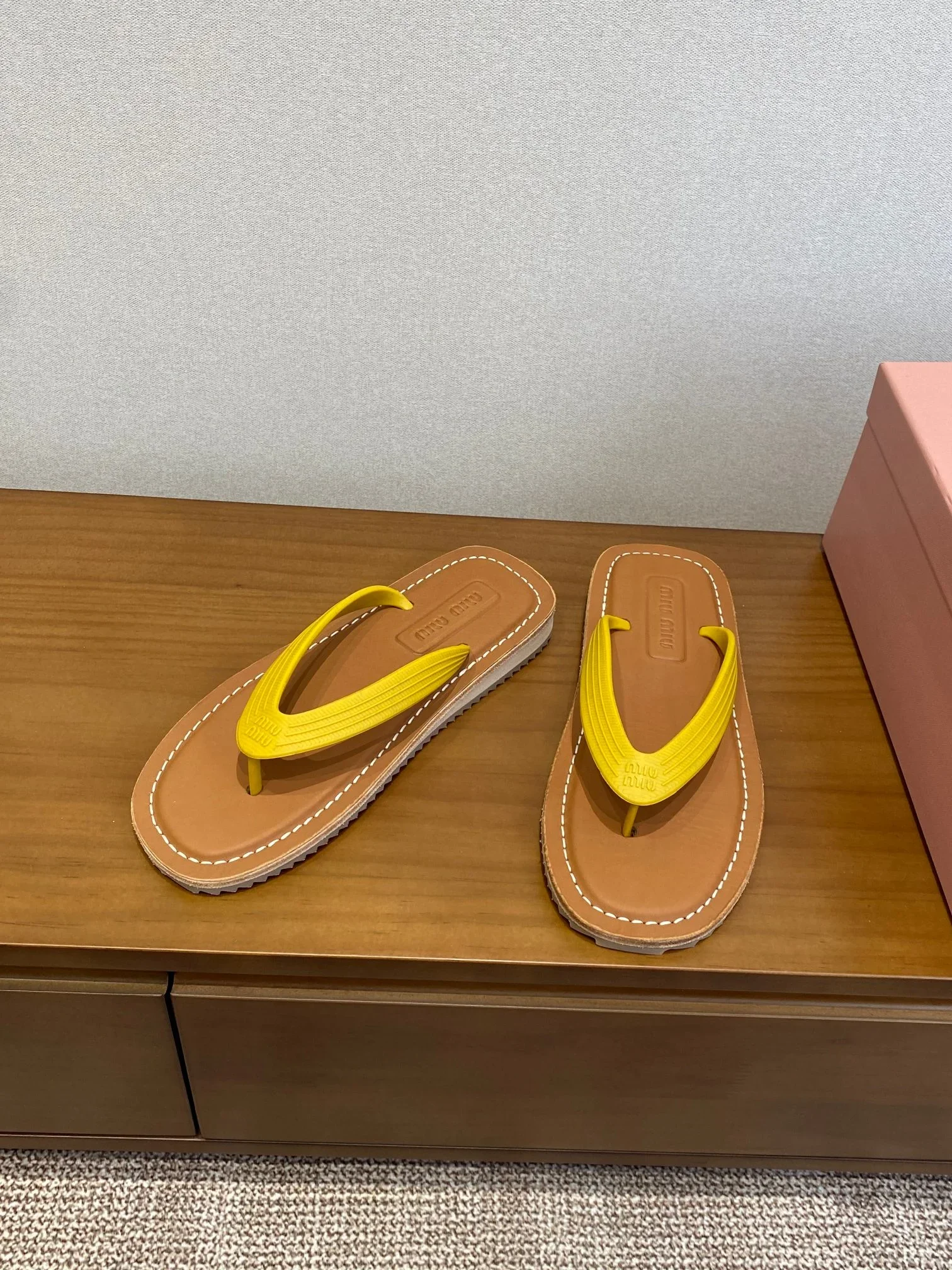 MIU MIU Sandals Leather Yellow-Brown EU35-40 B00202609112029 - Image 8