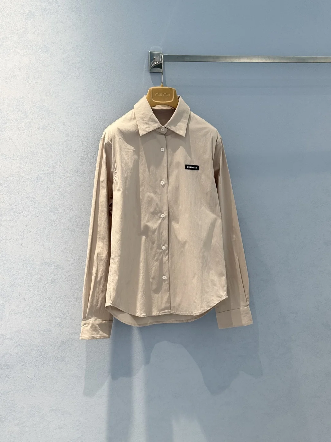 MIU MIU Shirts Cotton Blend Beige-Black S-M-L B70202609060369 - Image 3