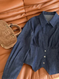 Alternative view of MIU MIU Shirts Denim Blue S-L B65202609060353