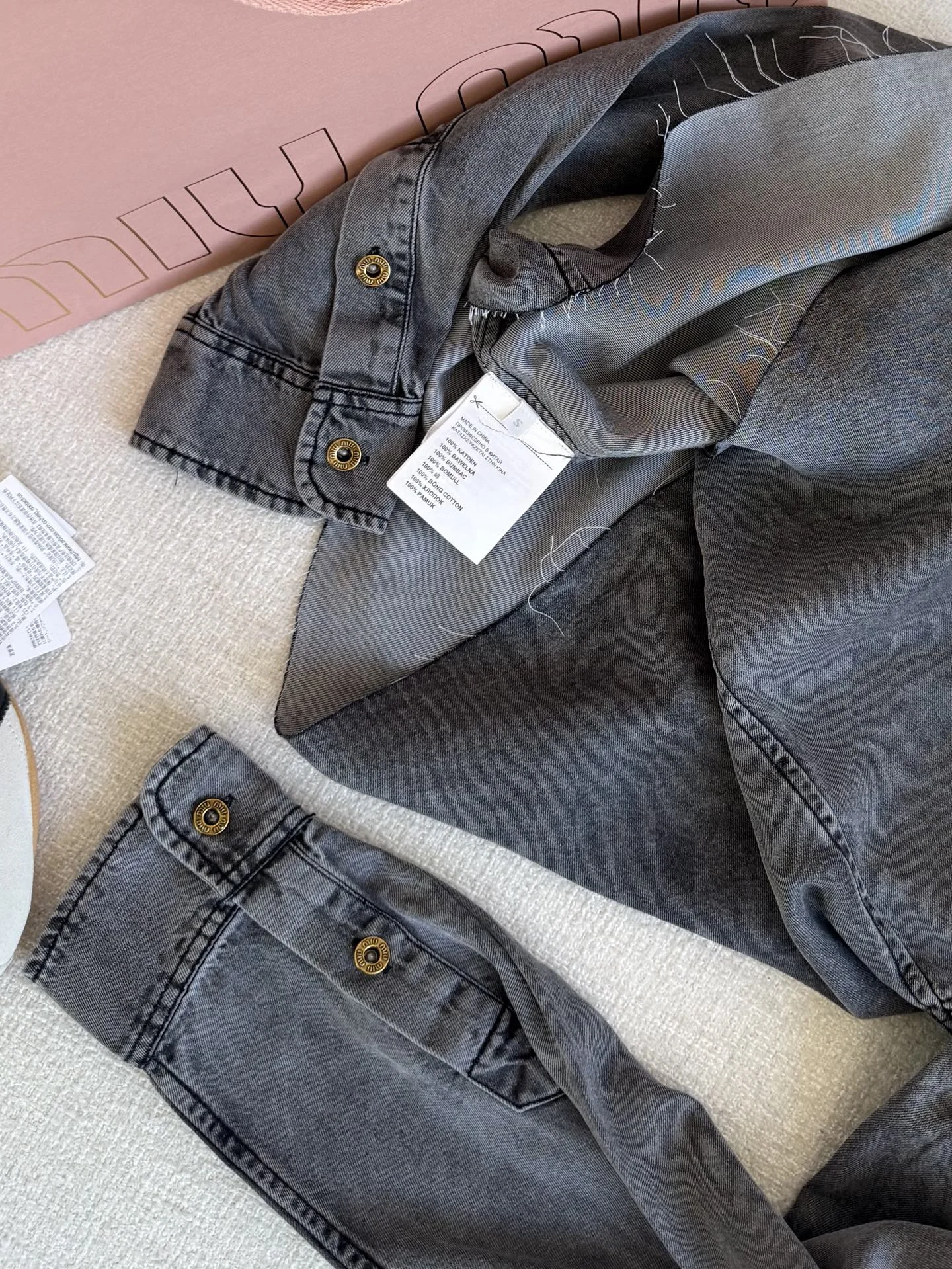 MIU MIU Shirts Denim Grey-Gold S-L B80202609060665 - Image 4