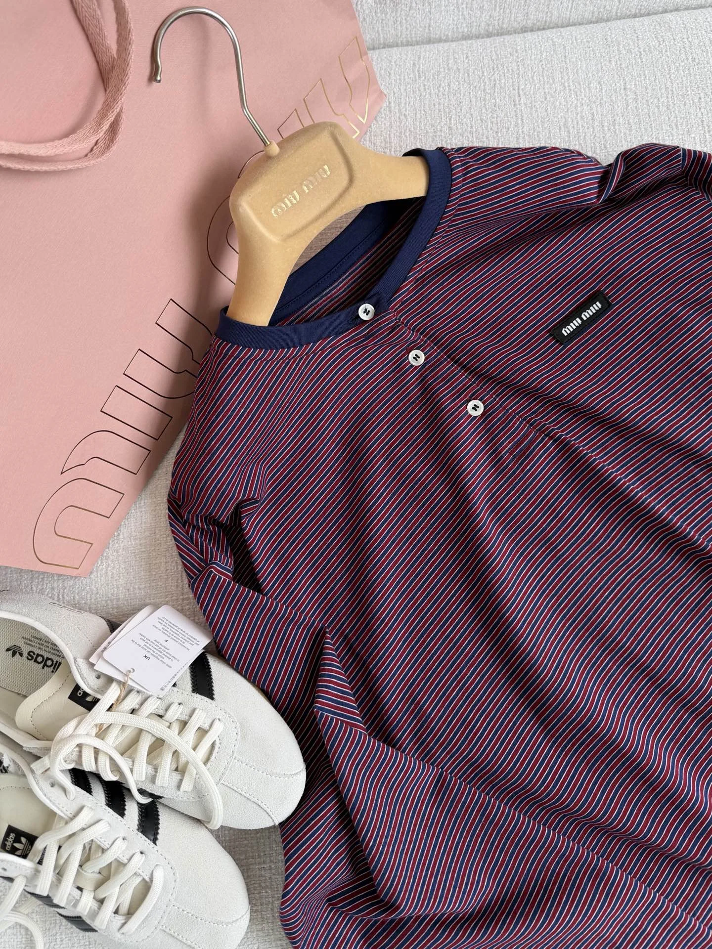 MIU MIU Shirts Maroon-Navy S-L B05202609061038 - Image 2