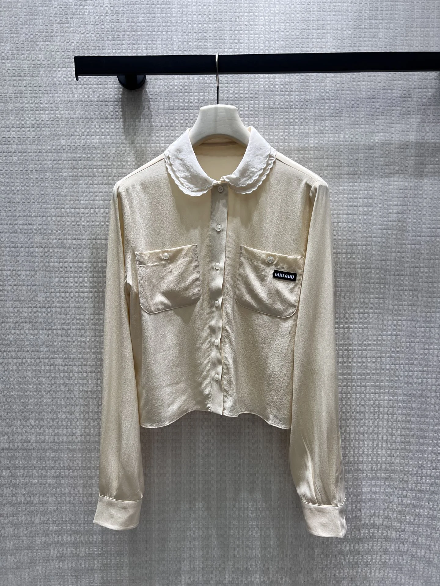 MIU MIU Shirts Silk Cream-White 36-40 C35202609062513