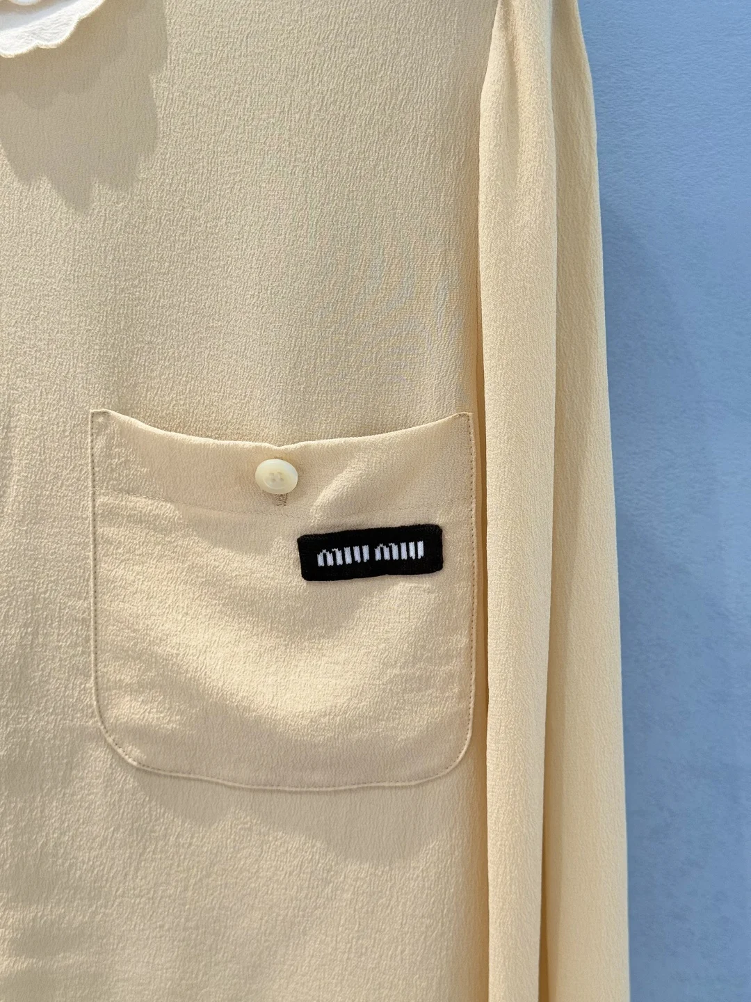 MIU MIU Shirts Silk Yellow-White S-L E10202609060389 - Image 5
