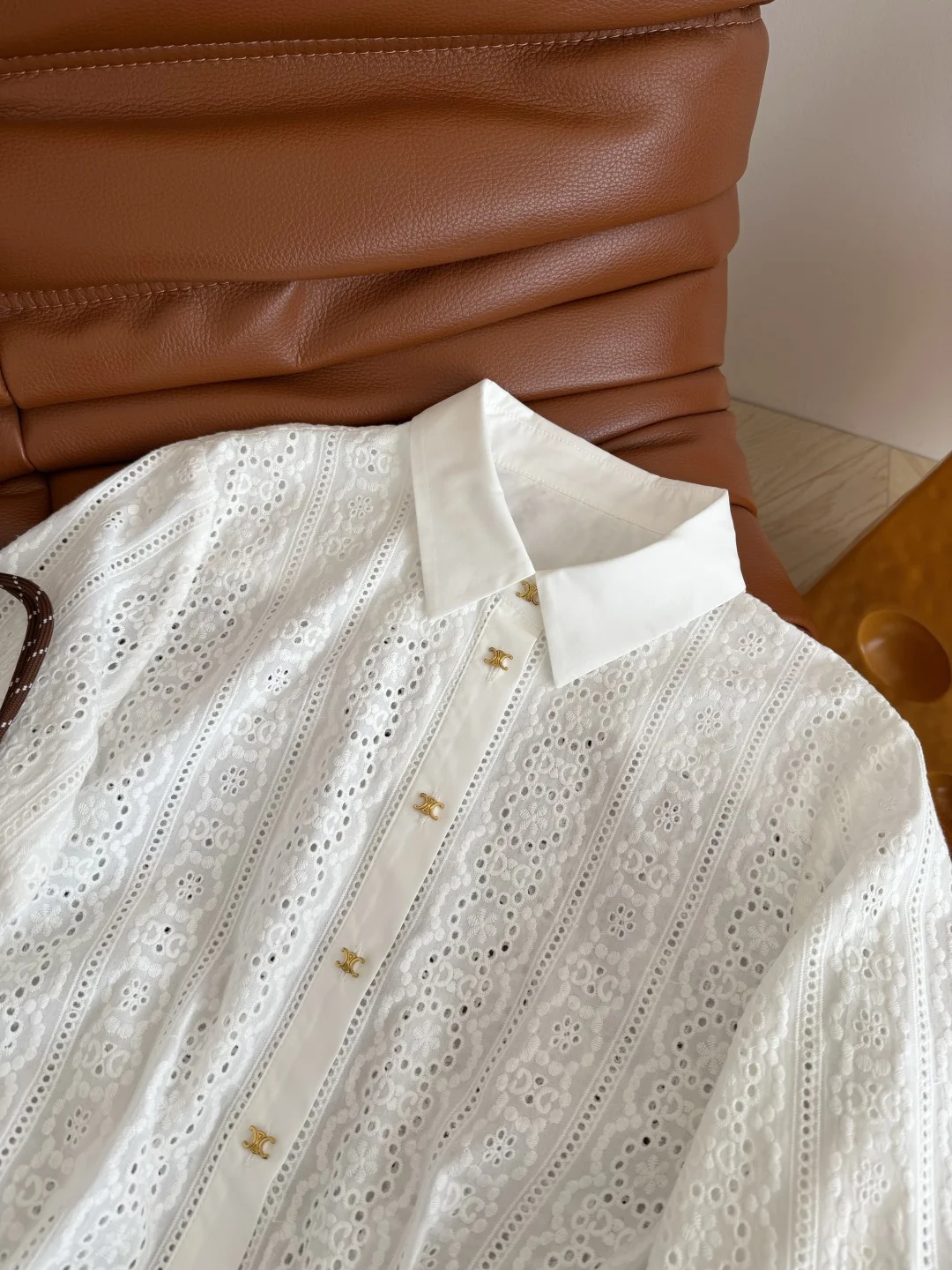 MIU MIU Shirts White-Gold S-L B65202609061739 - Image 3