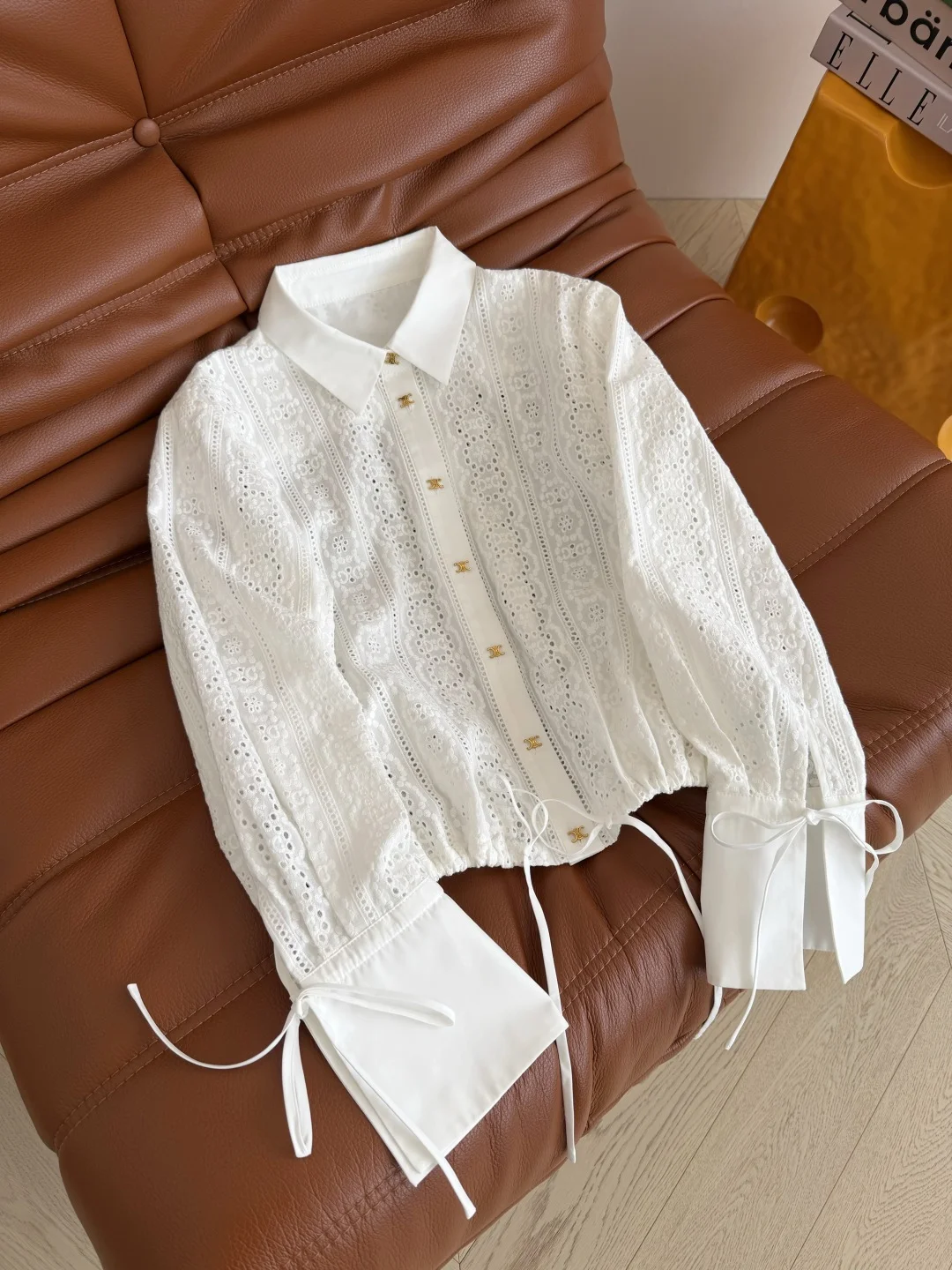MIU MIU Shirts White-Gold S-L B65202609061739 - Image 4