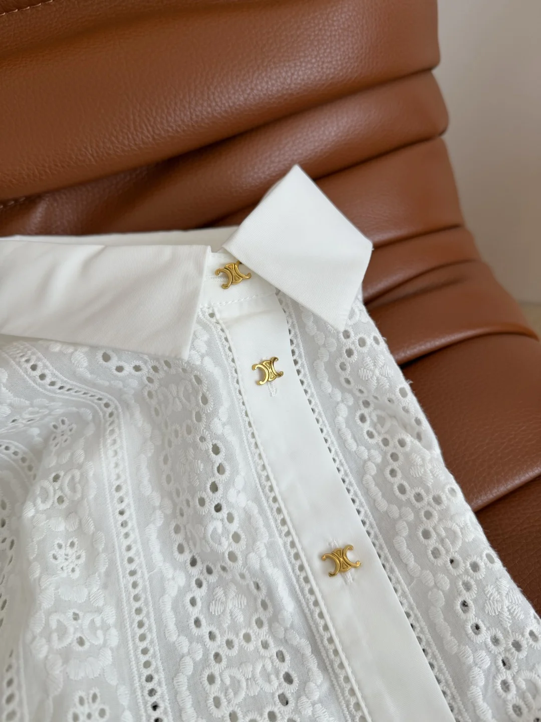 MIU MIU Shirts White-Gold S-L B65202609061739 - Image 5