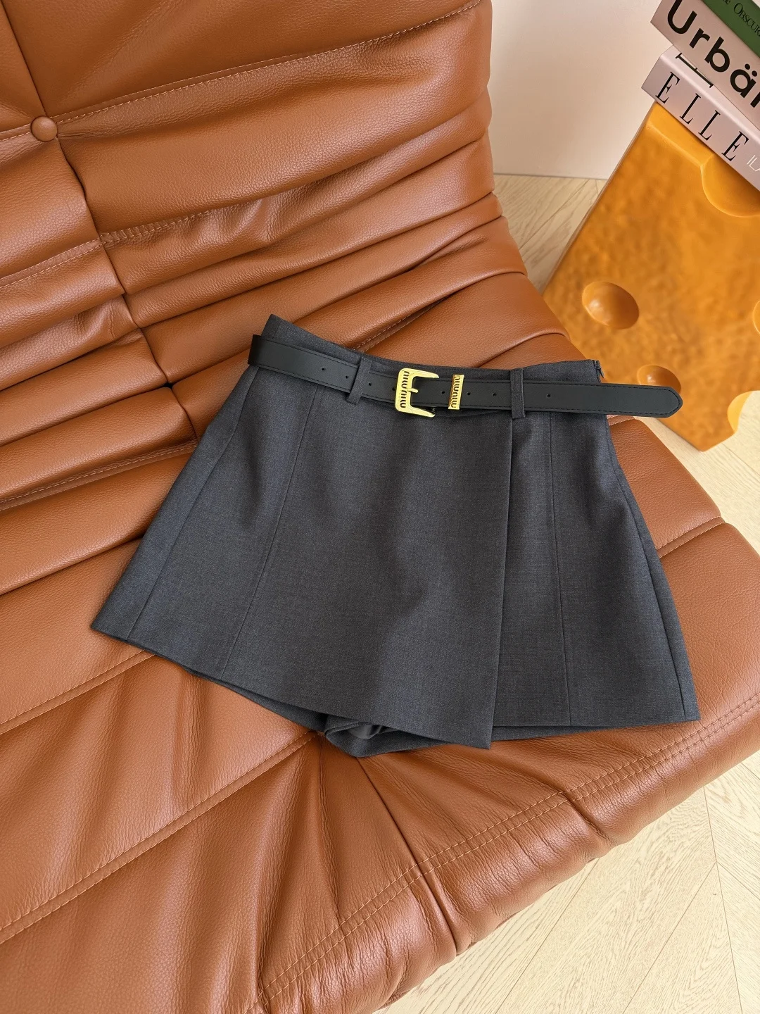 MIU MIU Skirts Black-Gray-Khaki S-L B25202609063059 - Image 3