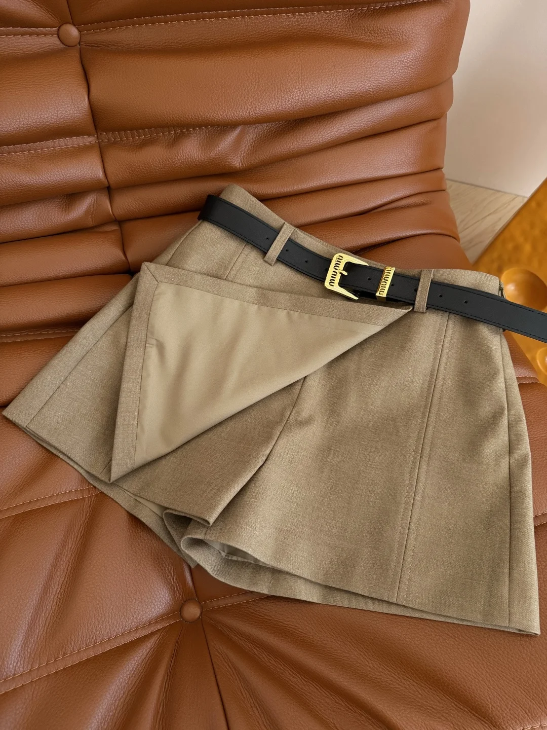 MIU MIU Skirts Black-Gray-Khaki S-L B25202609063059 - Image 7