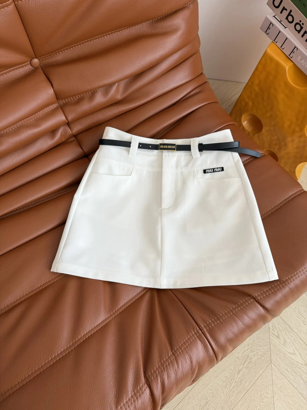 MIU MIU Skirts Black-White-Gray S-L B15202609062597 - Image 3