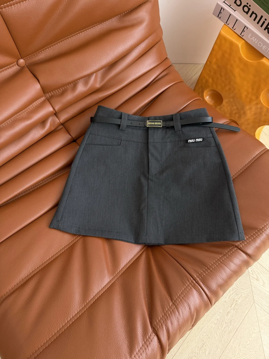MIU MIU Skirts Black-White-Gray S-L B15202609062597 - Image 5