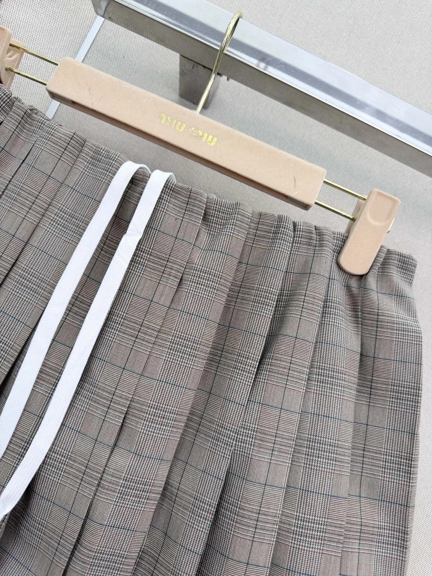 MIU MIU Skirts Brown-White S-L B35202609063483 - Image 3