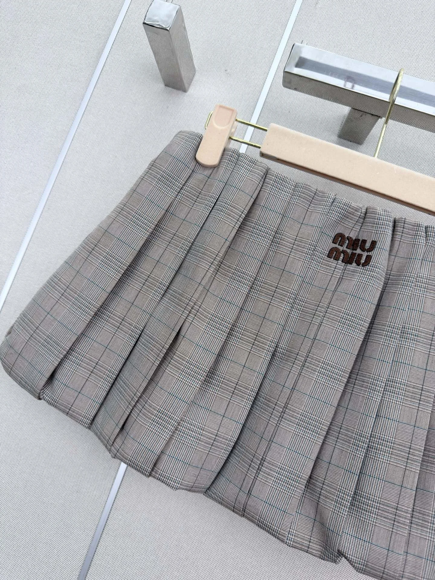 MIU MIU Skirts Brown-White S-L B35202609063483 - Image 6