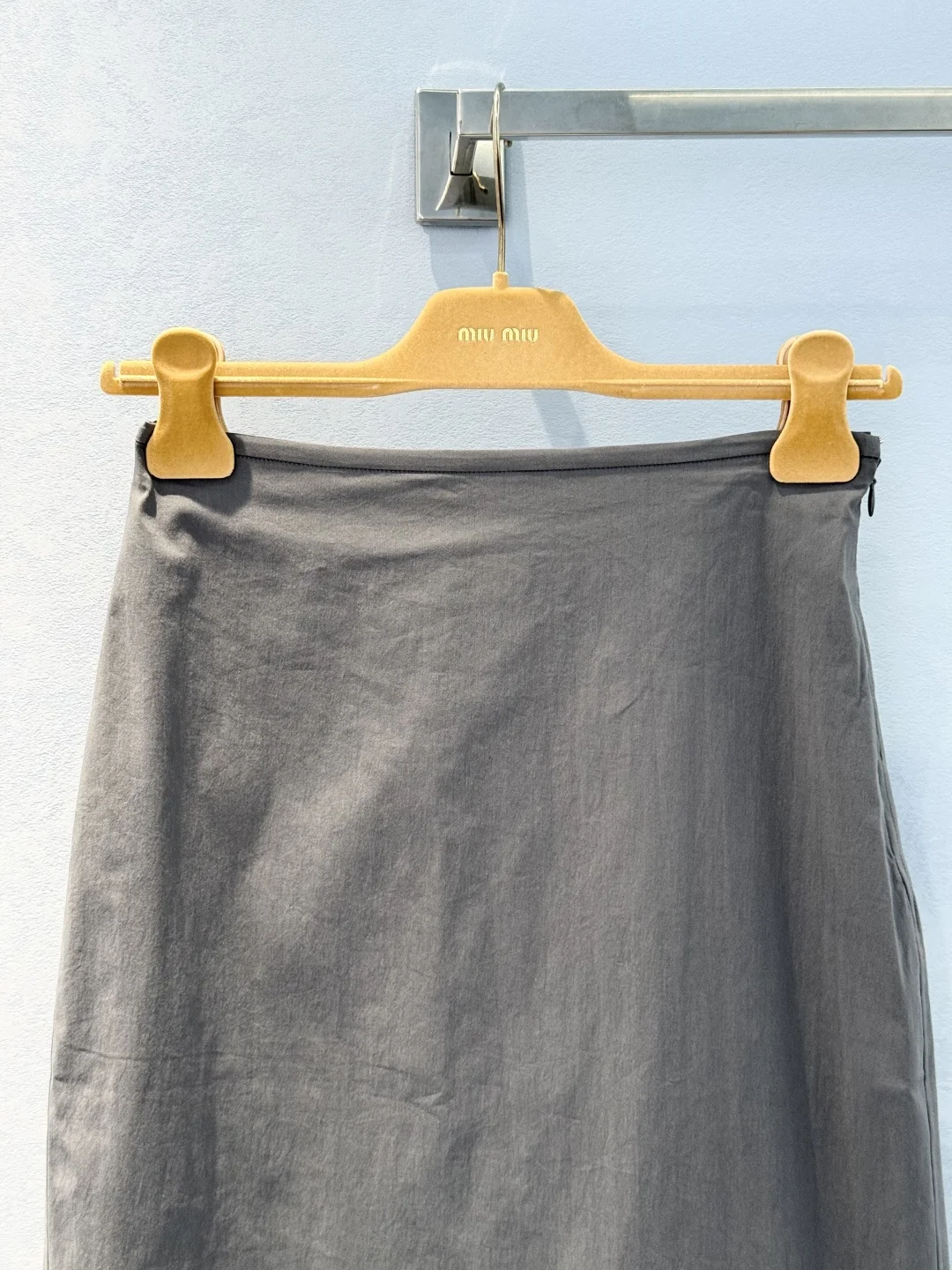 MIU MIU Skirts Cotton Blend Gray S-L B55202609060391 - Image 3