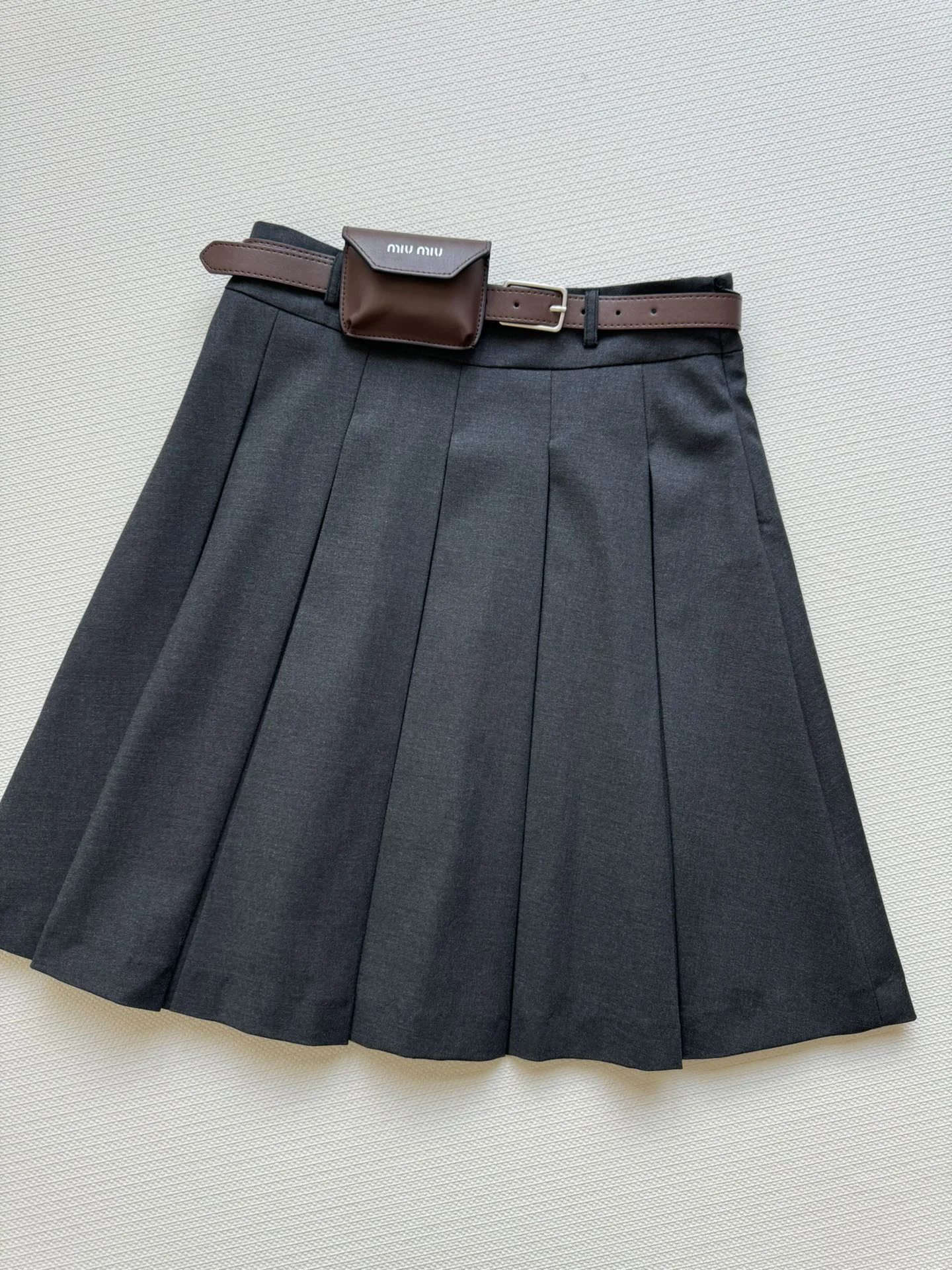 MIU MIU Skirts Dark Gray-White S-L B85202609062334 - Image 4