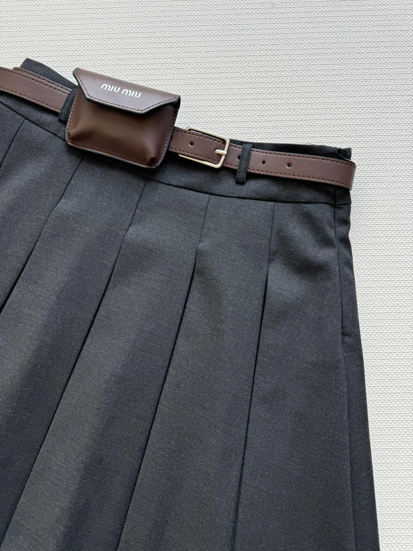 MIU MIU Skirts Dark Gray-White S-L B85202609062334 - Image 6