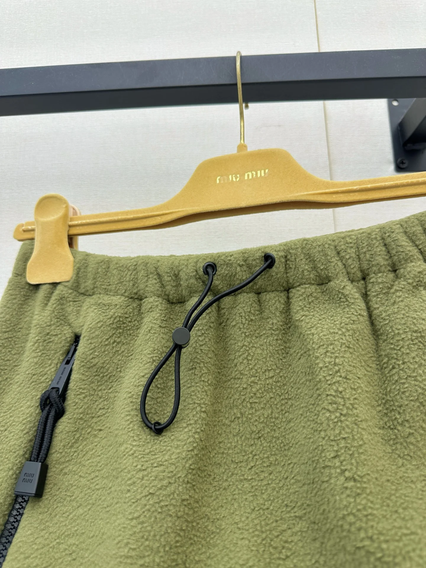MIU MIU Skirts Fleece Green-Black S-L B45202609060776 - Image 5