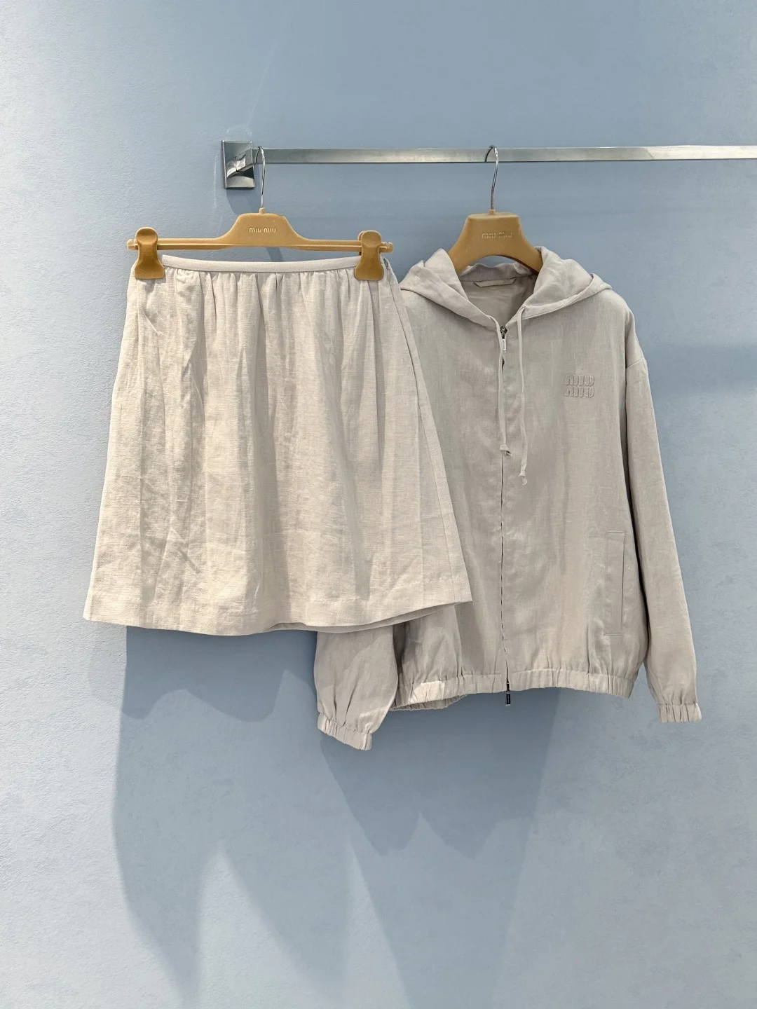 MIU MIU Skirts Linen Beige S-L C00202609060395 - Image 9
