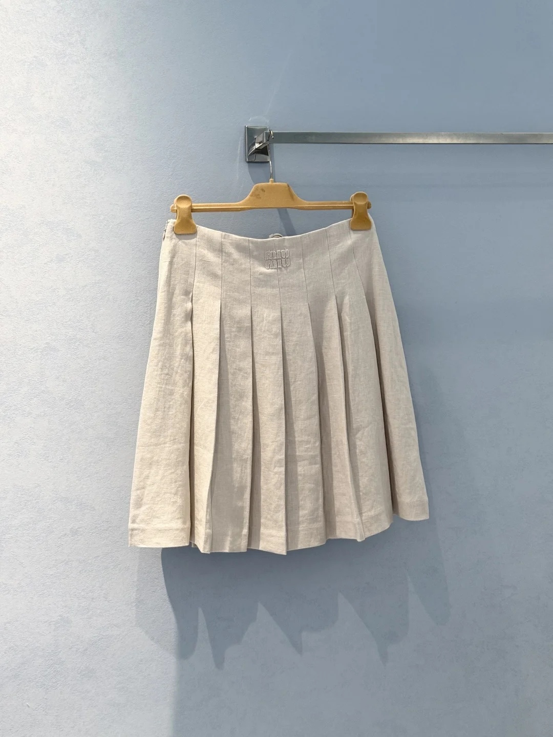MIU MIU Skirts Linen Beige-White S-L C70202609060392 - Image 2