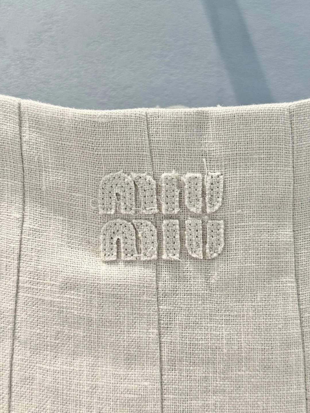 MIU MIU Skirts Linen Beige-White S-L C70202609060392 - Image 5