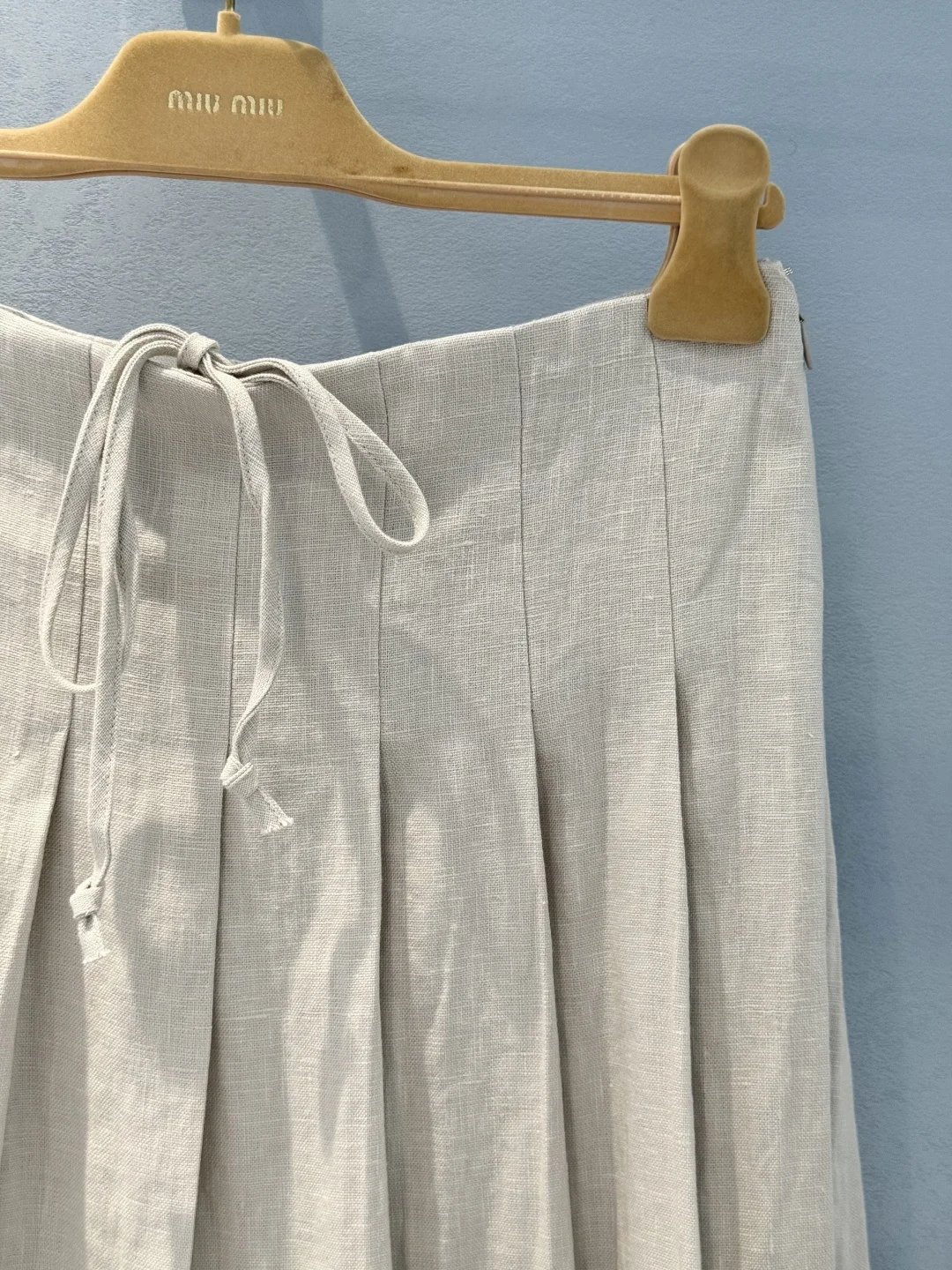 MIU MIU Skirts Linen Beige-White S-L C70202609060392 - Image 7