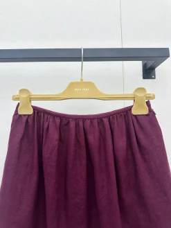Alternative view of MIU MIU Skirts Linen Purple S-M-L B75202609061352