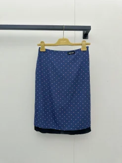 MIU MIU Skirts Silk Blue-Black S-M-L B95202609063244