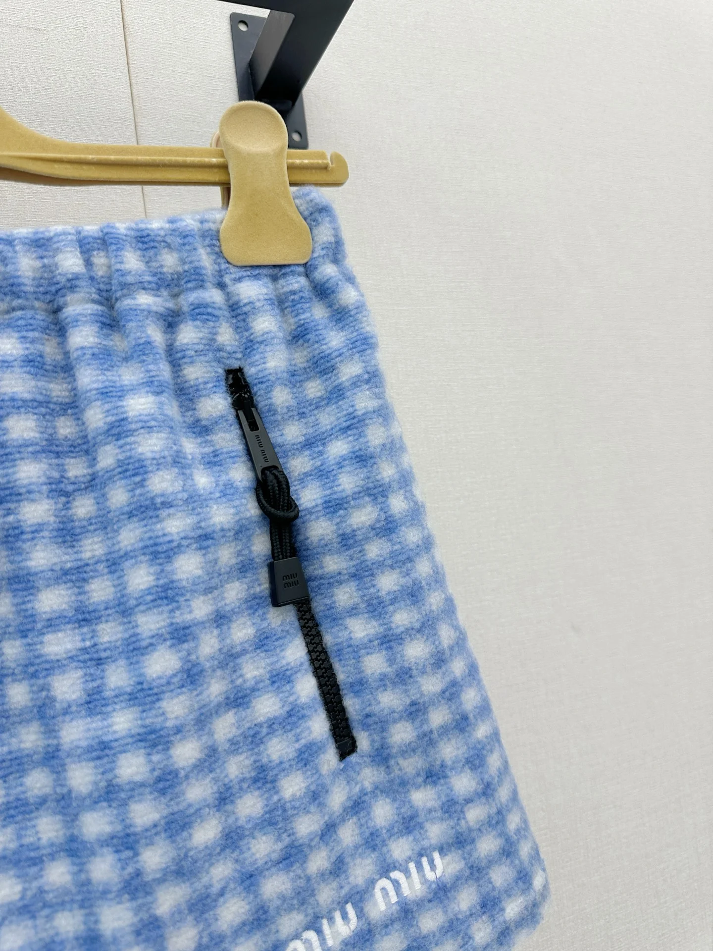 MIU MIU Skirts Wool Blend Blue-White S-L B55202609061369 - Image 3