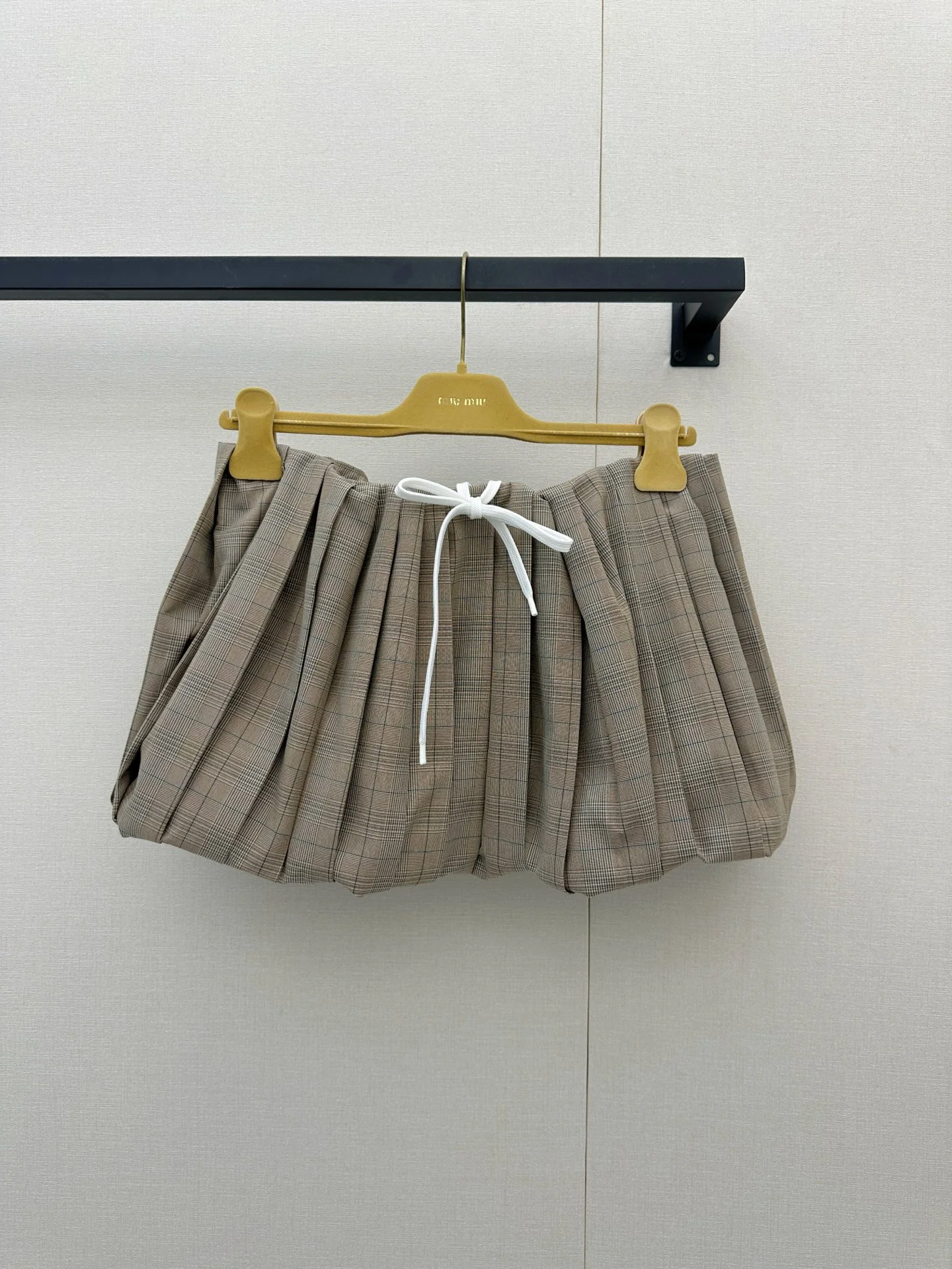MIU MIU Skirts Woven Fabric Brown-White S-L C15202609060784