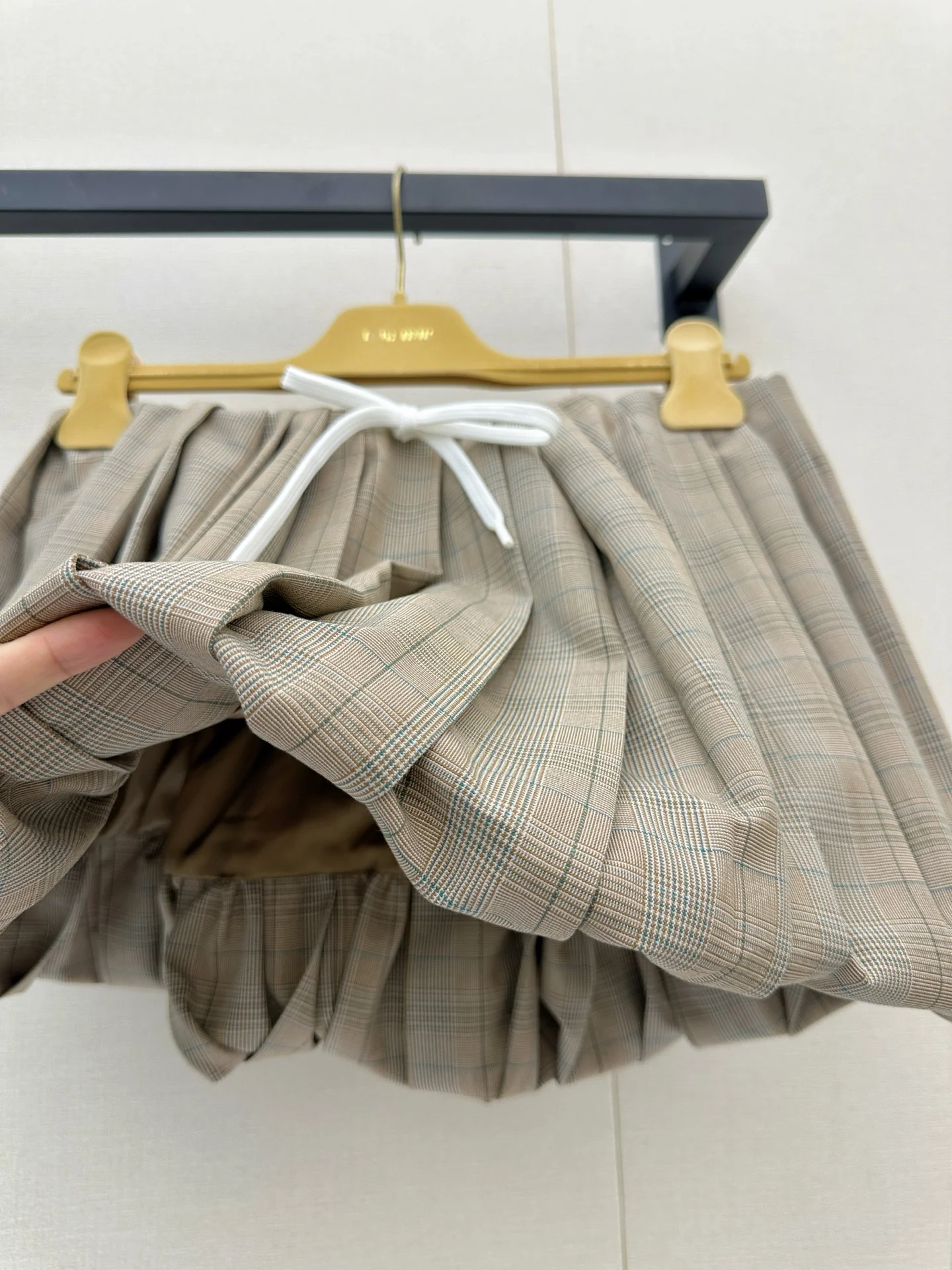 MIU MIU Skirts Woven Fabric Brown-White S-L C15202609060784 - Image 2