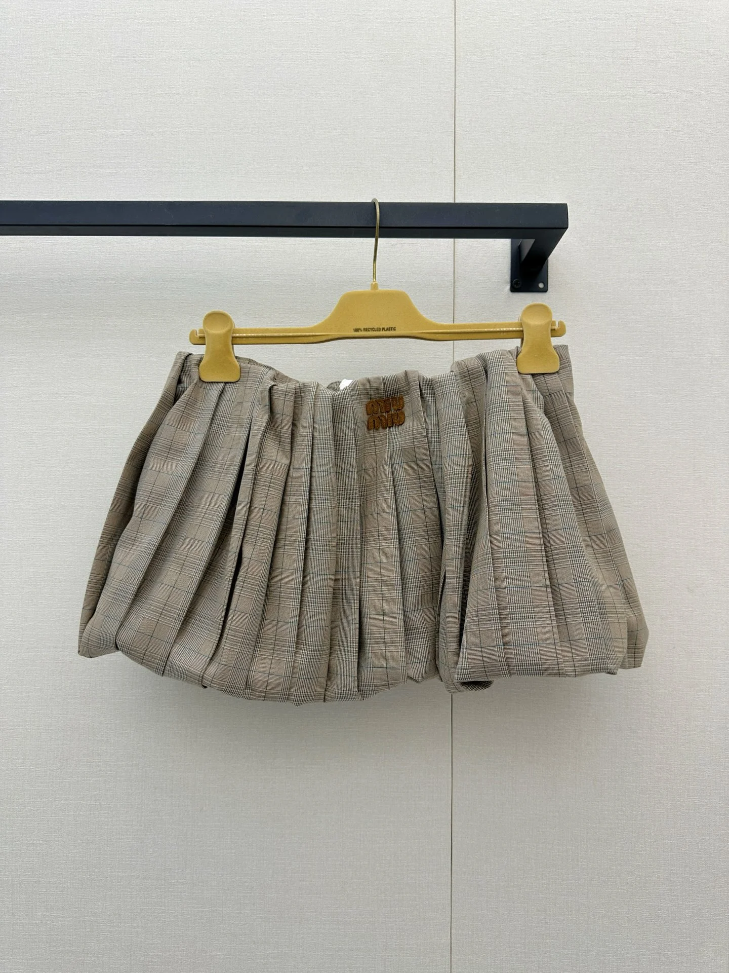 MIU MIU Skirts Woven Fabric Brown-White S-L C15202609060784 - Image 7