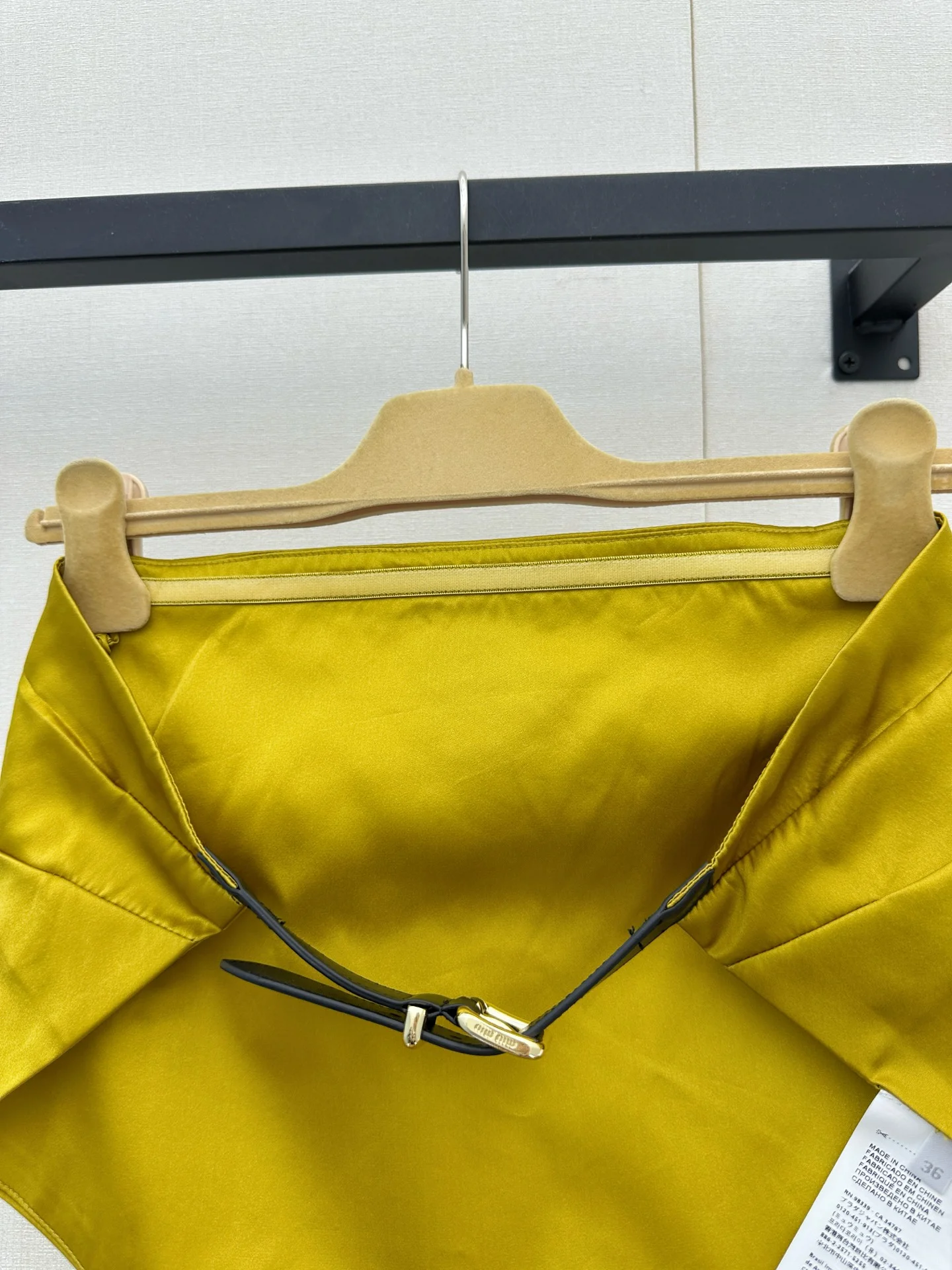 MIU MIU Skirts Yellow-Gold S-L C15202609063239 - Image 8