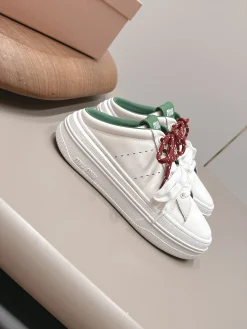 Alternative view of MIU MIU Sneakers Calf Leather White-Green-Red EU35-39 B80202609111510