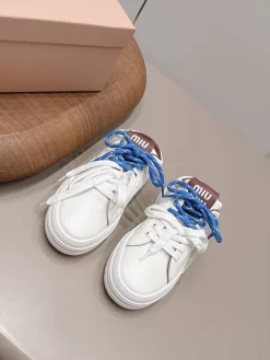 MIU MIU Sneakers Leather White-Blue EU35-39 B80202609111580
