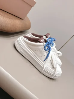Alternative view of MIU MIU Sneakers Leather White-Blue EU35-39 B80202609111580