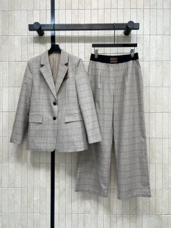 MIU MIU Suits Suiting Fabric Beige-Brown S-M-L B45202609061612