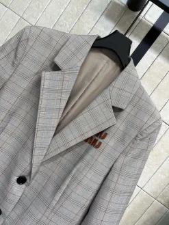 Alternative view of MIU MIU Suits Suiting Fabric Beige-Brown S-M-L B45202609061612