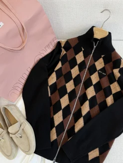 MIU MIU Sweaters Black-Brown S-L B90202609061541