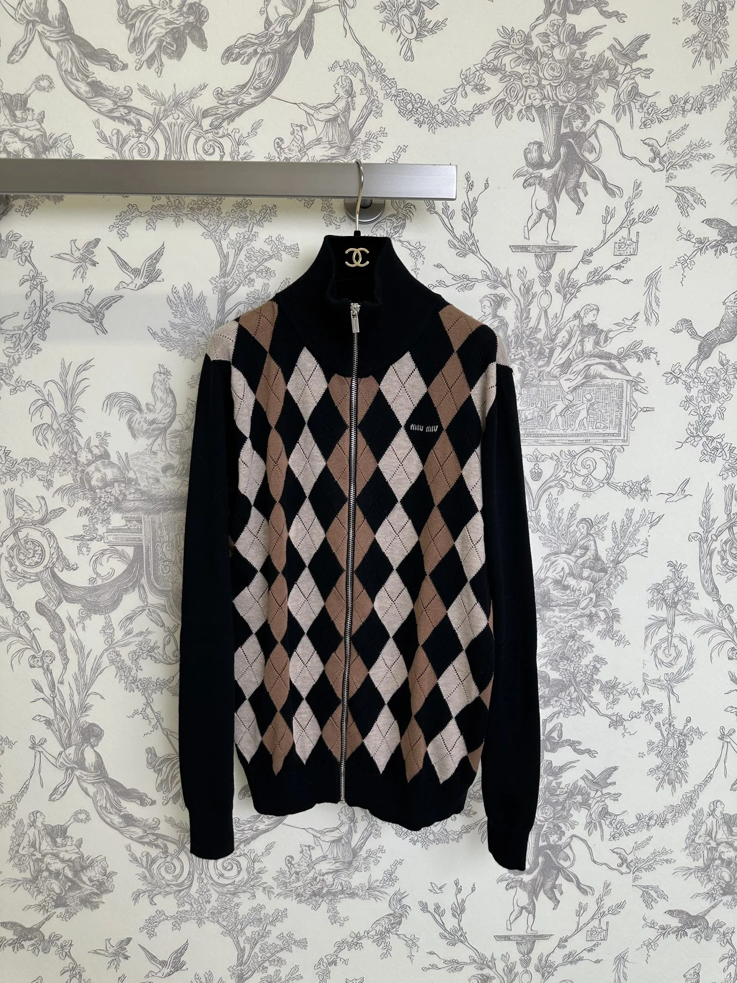 MIU MIU Sweaters Black-Tan S-L B55202609062771 - Image 3