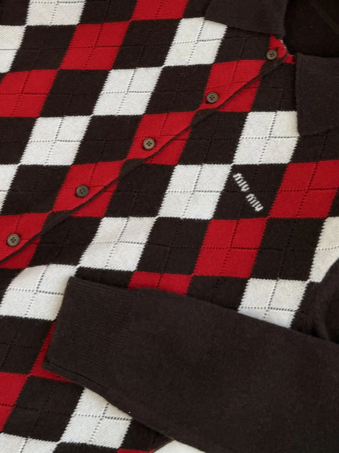 MIU MIU Sweaters Brown-Red-White S-L B70202609061542 - Image 7